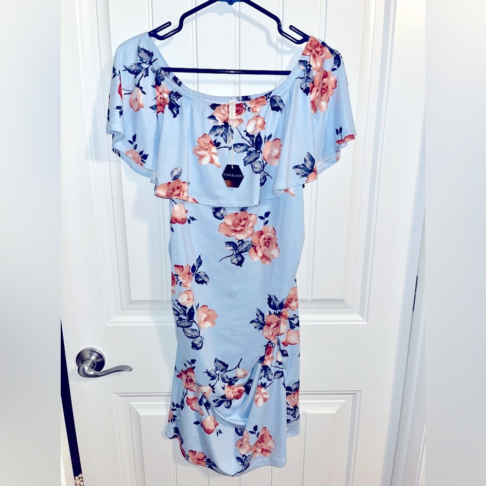 Maternity Dress, midi length, floral print, brand new!